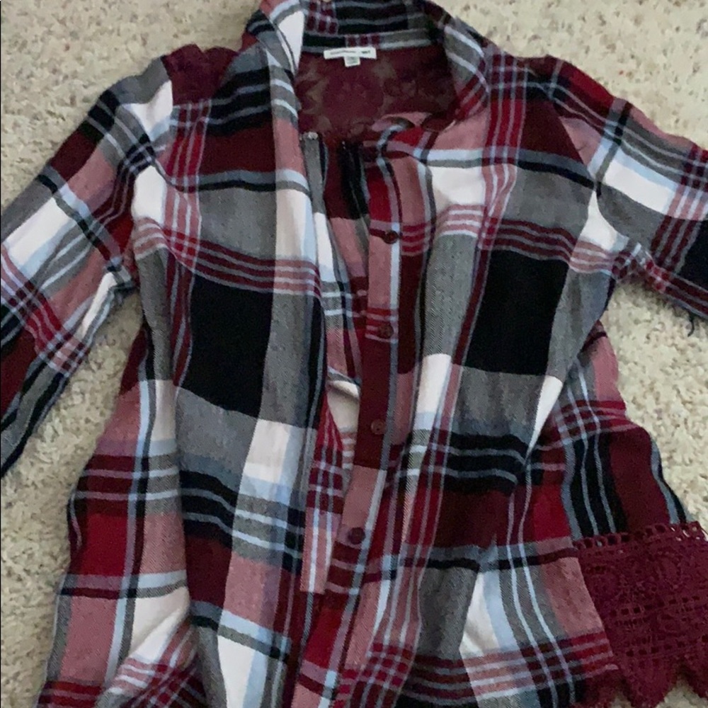 Girls Lace Flannel